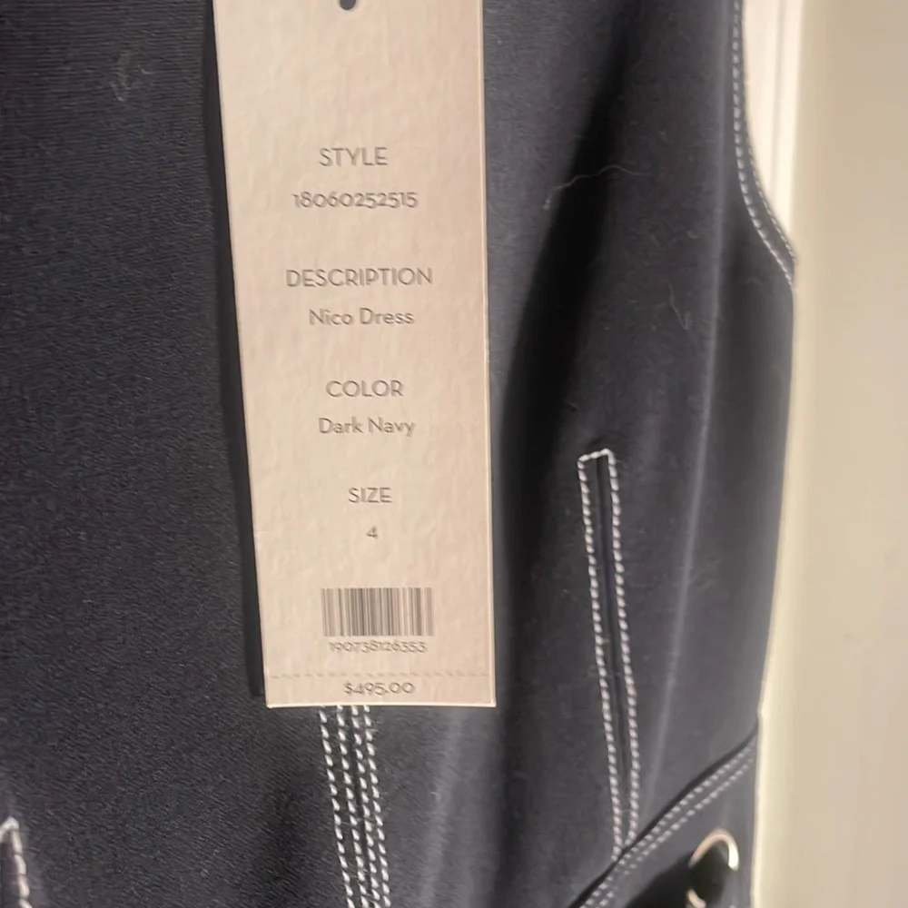 Veronica Beard navy dress size 4. Never worn with tags - Picture 5 of 5